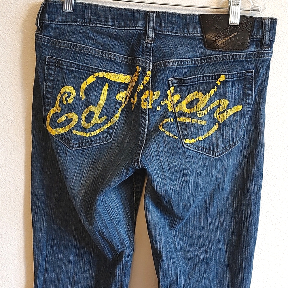 Y2K Ed Hardy super low rise jeans